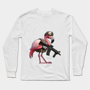 Tactical Flamingo Long Sleeve T-Shirt